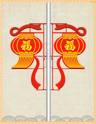 LED福字飄帶燈籠